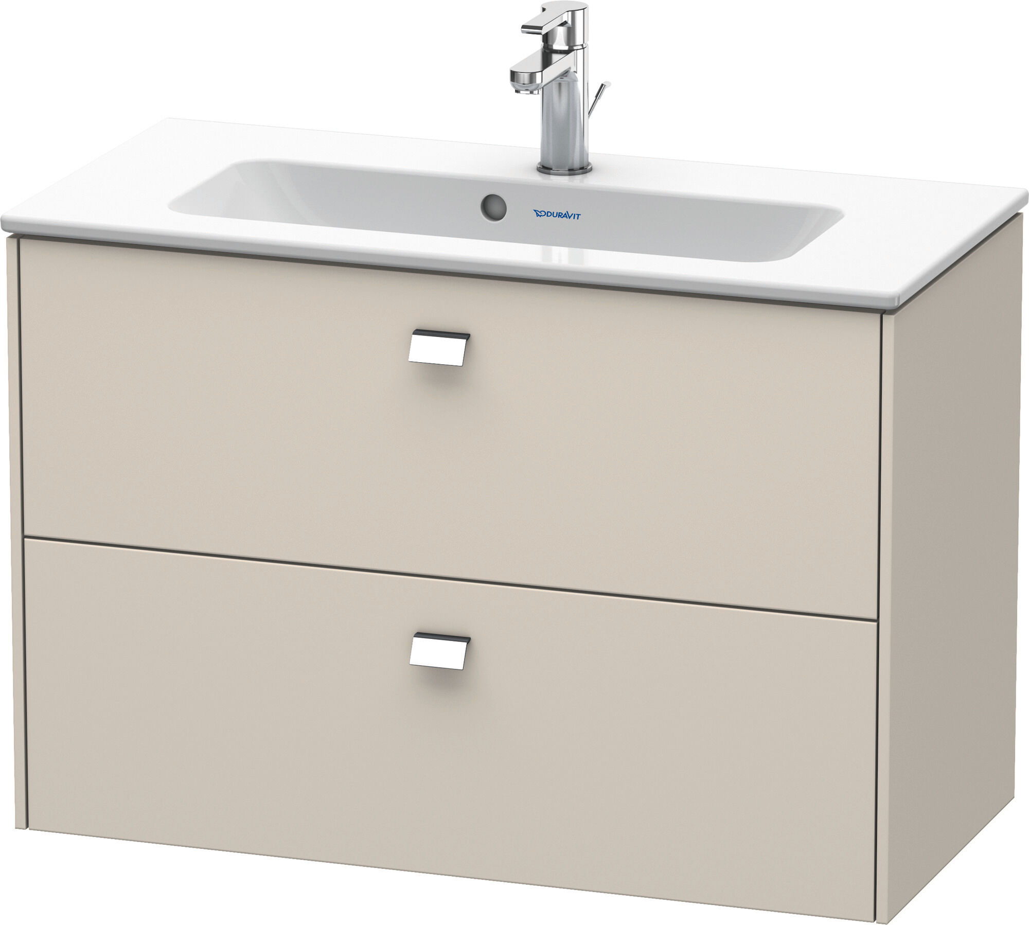 Brioso Duravit BR411101091 Compact 820x553 Taupe , 2 Taupe , poignée chromée