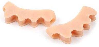 Inspire Select Gel Silicone Protective Toe Separator Bunion & Hammer Toe Corrector (1 Pair) skin Color