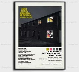 Inspired Finds Arctic Monkeys Album Cover Canvas Poster Wall Art For Room Decor favourite Worst Nightmare Scribble Art Design 11.81x15.75in (no Frame)