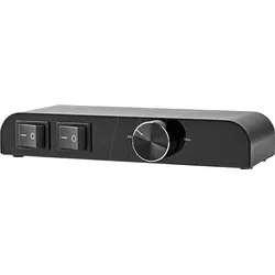 N ASWI2652BK - Lautsprecher Umschaltpult mit Regler, 2 fach, Banane