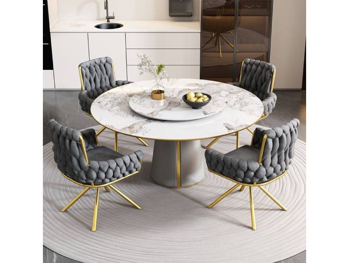 Fauteuil Nouveau Premium sense Velvet chaises de salle à manger ensemble de 4 fauteuils fauteuil pivotant de luxe pour une person