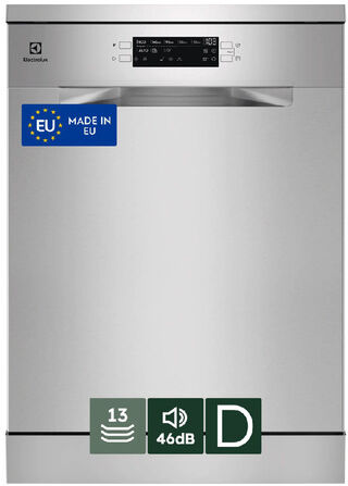 Electrolux Lavastoviglie Libera Installazione 60 Cm - Inox 13 Coperti Classe D 46 Dba ESA47300SX MADE IN EUROPE