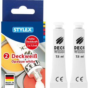 Stylex Deckweiß 25024, 2 Tuben a 7,5 ml