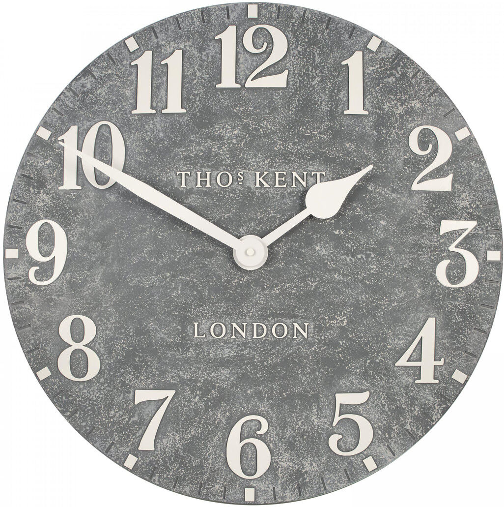 Thomas Kent Resin Wall Clock Grey 51cm W X 51cm H X 4.4cm D