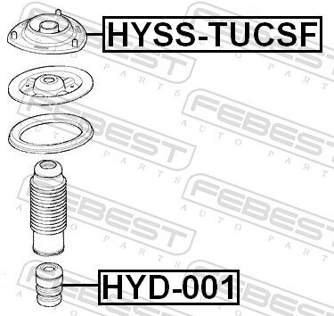 Febest Anschlagpuffer, Federung Hyd001 Vorderachse Für Hyundai