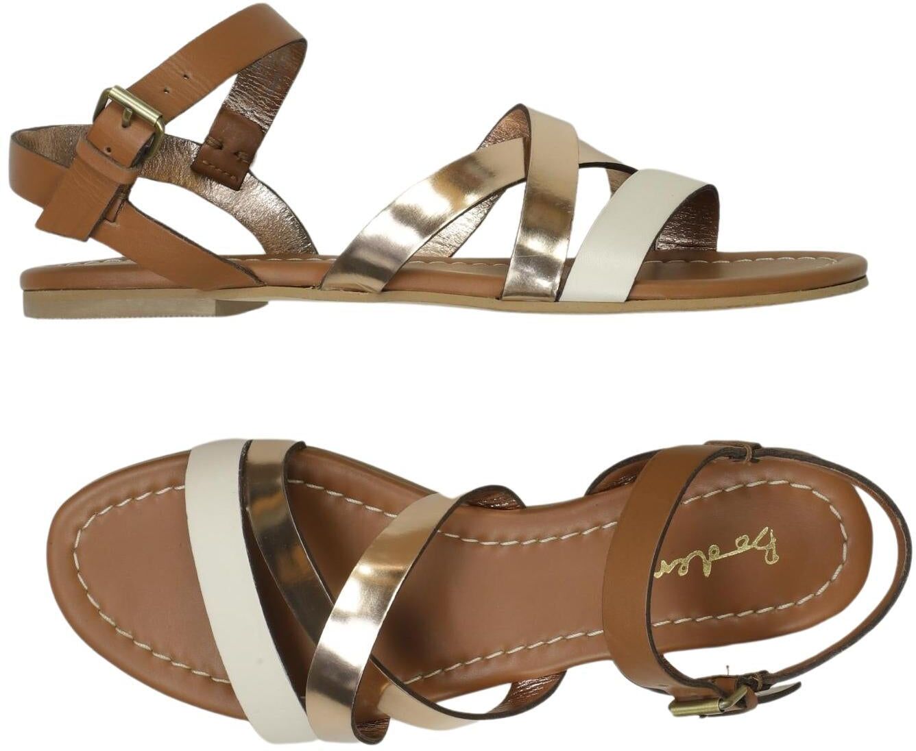 Boden Damen Sandalen, Mehrfarbig, Gr. EU 39, Leder - Second Hand