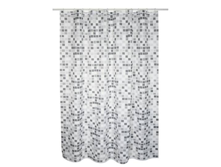 MSV Duschvorhang Brunswick, Weiß, Graphik, 180x200 cm, antibakteriell, wasserabweisend, Heimtextilien, Badtextilien, Duschvorhänge