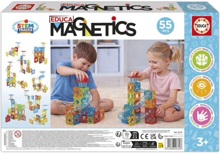 EDUCA BORRAS Magnetics Stem Tracks 55 pcs - Educa