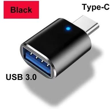 Inspired Finds USB C To USB A OTG Adapter Fast Data Transfer & Universal Connectivity black