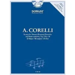 Sonate D-Dur op.5,10 (+CD) für Sopranblockflöte und Bc, Fachbücher von Arcangelo Corelli