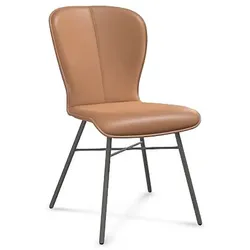 2er-Set bert plantagie Stuhl Blake-Four 612-A Leder Braun Hellbraun