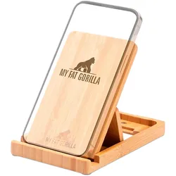 My Fat Gorilla Handyständer aus Bambus – Tischständer für Handys und Tablets, Verstellbarer Handyhalter