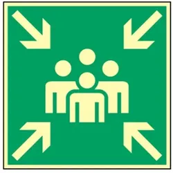 Schild Sammelstelle, Kunststoff, langnachleuchtend, 160-mcd, 300x300 mm
