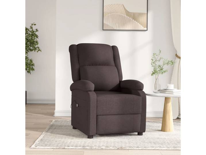 furnicato Relaxsessel Fernsehsessel mit elektrischer Liegefunktion 70x93x98 cm Dunkelbraun, Bequemer Relaxsessel mit Fernbedienung und stabilem Massivholzrahmen