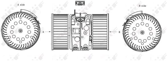 NRF 34161 Blower motor