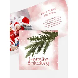 Einladungen Weihnachtskarten mit Foto selbst gestalten mit Spruch und Fotos im Onlinedesigner bei Meine-Kartenmanufaktur.de