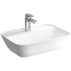 VitrA Options Aufsatzwaschtisch 7426B003-0041 59,5x42,5x15cm, rechteckig, weiß, Hahnloch mittig, ohne Überlauf