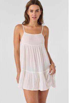 O'Neill s Saltwater Solids Rilee Dress in Vanilla, Size XL, Viscose