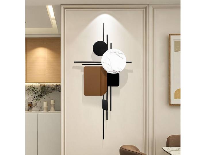 Décoration murale simple et moderne en fer forgé, décoration murale pour la maison, grande décoration en métal pour le salon