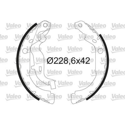 VALEO Bremsbackensatz 564210 Hinterachse für DACIA