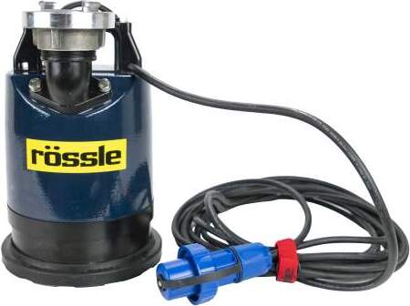 Rössle Tauchpumpe FLAT-ROSS, Flachsaugtauchpumpe 1-2mm Wasserstand, 400 Watt, 4.400 l/h Leistung