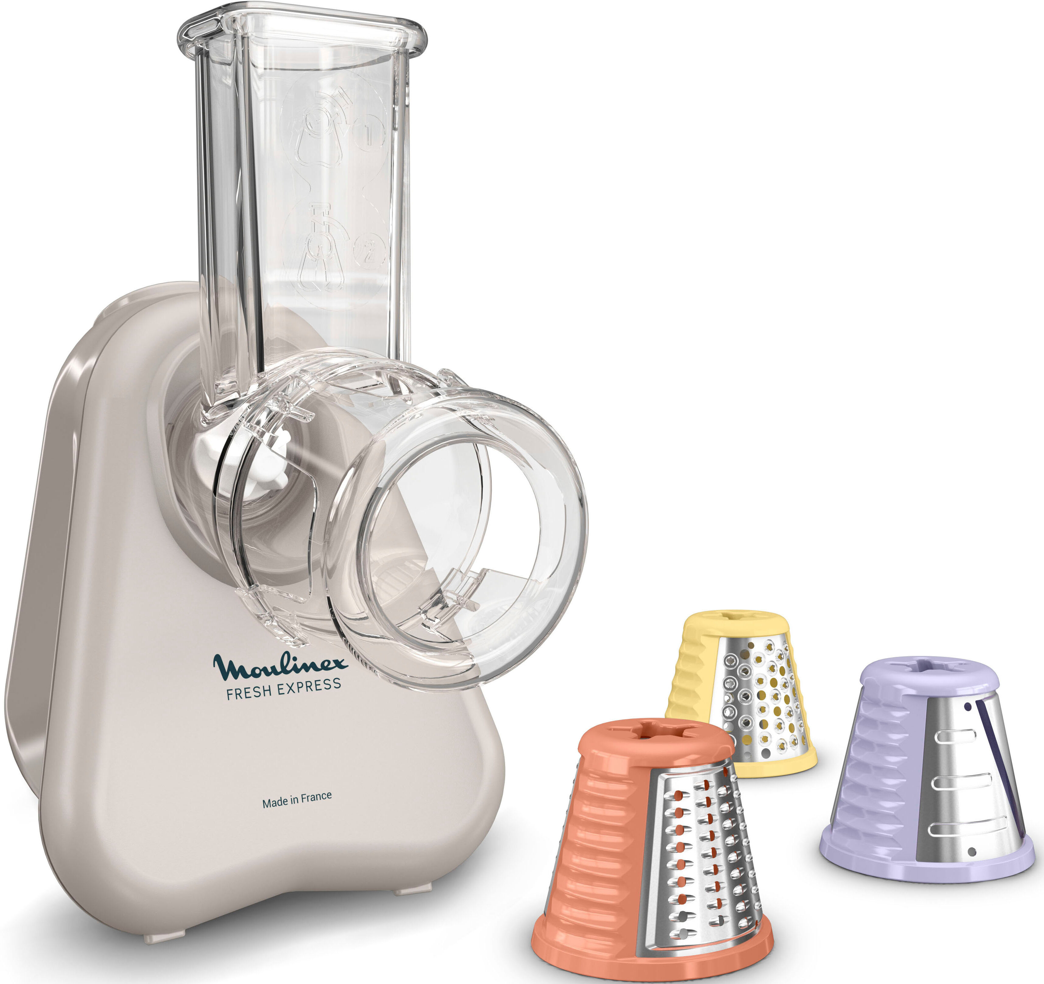 Tefal Zerkleinerer "Fresh Express", beige (hellgrau), B:16,5cm H:28,2cm T:16,5cm, Zerkleinerer, 3 Funktionen (zerkleinern, schneiden, reiben), kompakt, made in France, Zerkleinerer