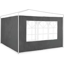 relaxdays 2er-Set Seitenwand für Pavillon grau grau