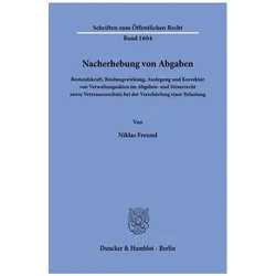 Nacherhebung von Abgaben, Fachbücher von Niklas Freund