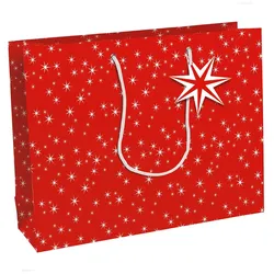 Clairefontaine 6x Cosy, Kraft weiß, Geschenktasche Shopping 37,3x11,8x27,5 cm - Rot X-32814-6C