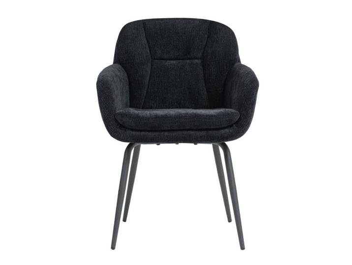 Chaise accoudoirs noire