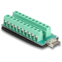 Delock USB Typ-E Key A Stecker zu Terminalblock Adapter 20 Pin