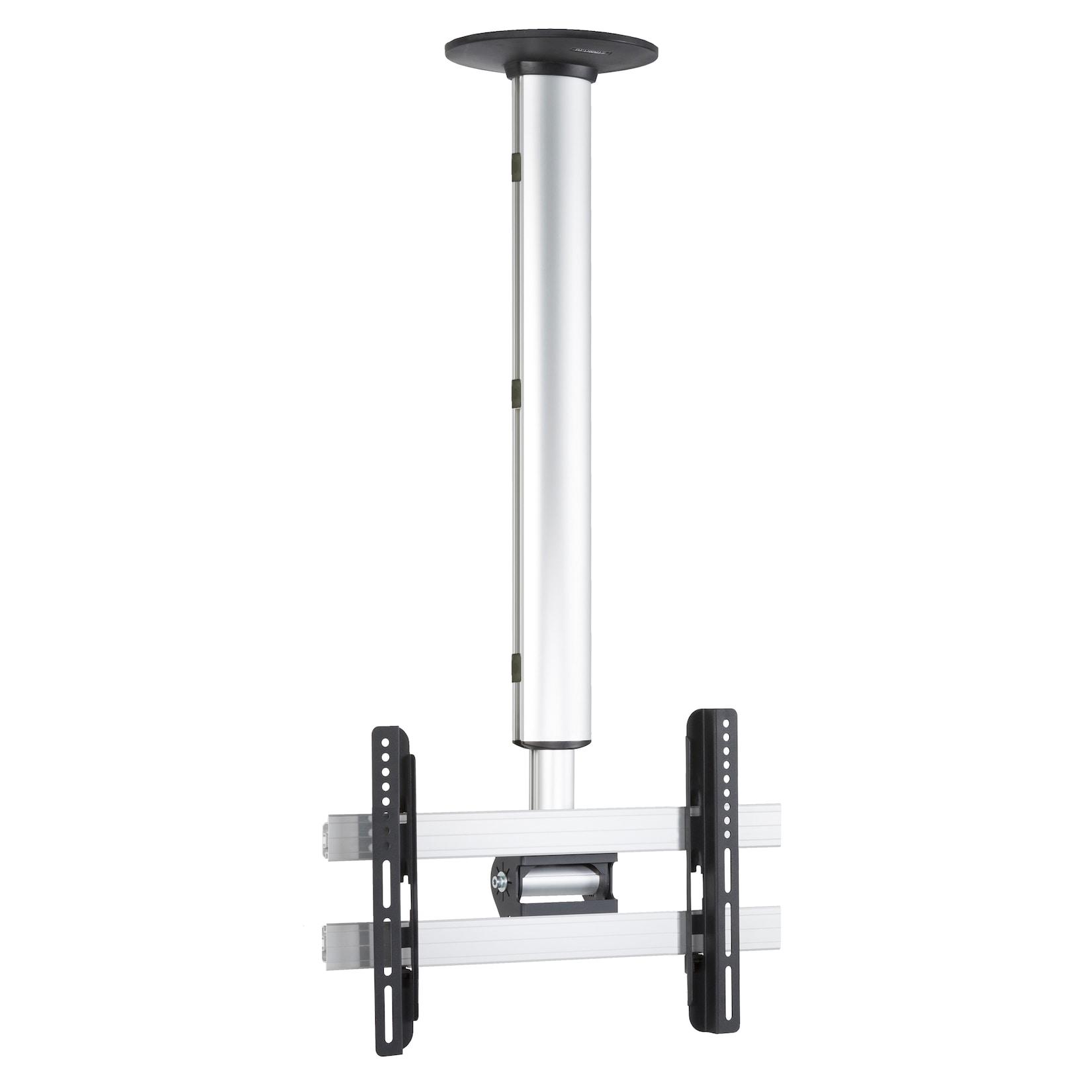 VCM Universal TV Deckenhalterung 26-40 Zoll bis 55 kg bis VESA bis 400x300 höhverstelbar 74-130 cm TV Halterung 360 Grad schwenkbar drehbar und 15 Grad neigbar Fernseher Halter - CM3