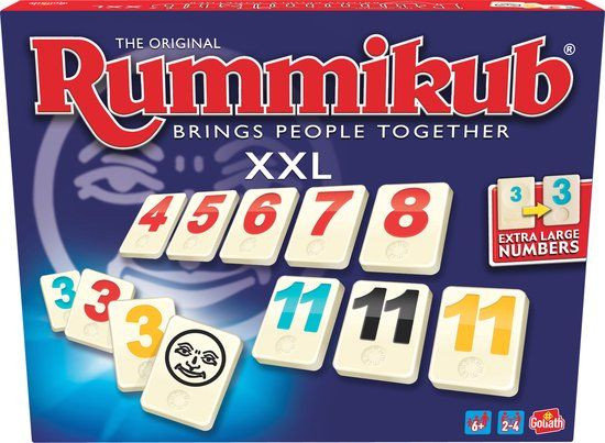 Goliath Rummikub The Original XXL Bordspel met extra grote stenen voor 2-4 spelers