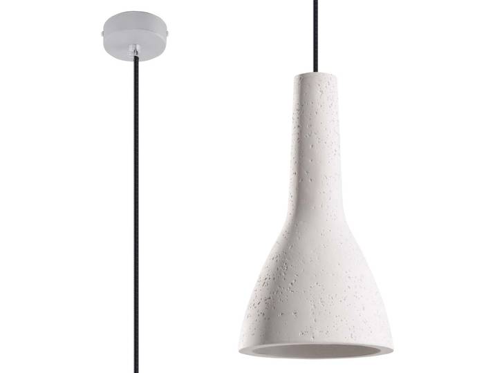 SOLLUX EMPOLI Lampe de Decke Lampe de Decke Lampe de Decke Lampe de Beton Glühbirne LED Minimalistisches Design Einfache Installation Farbe Grau 17 x 17 x 132 cm, Grau