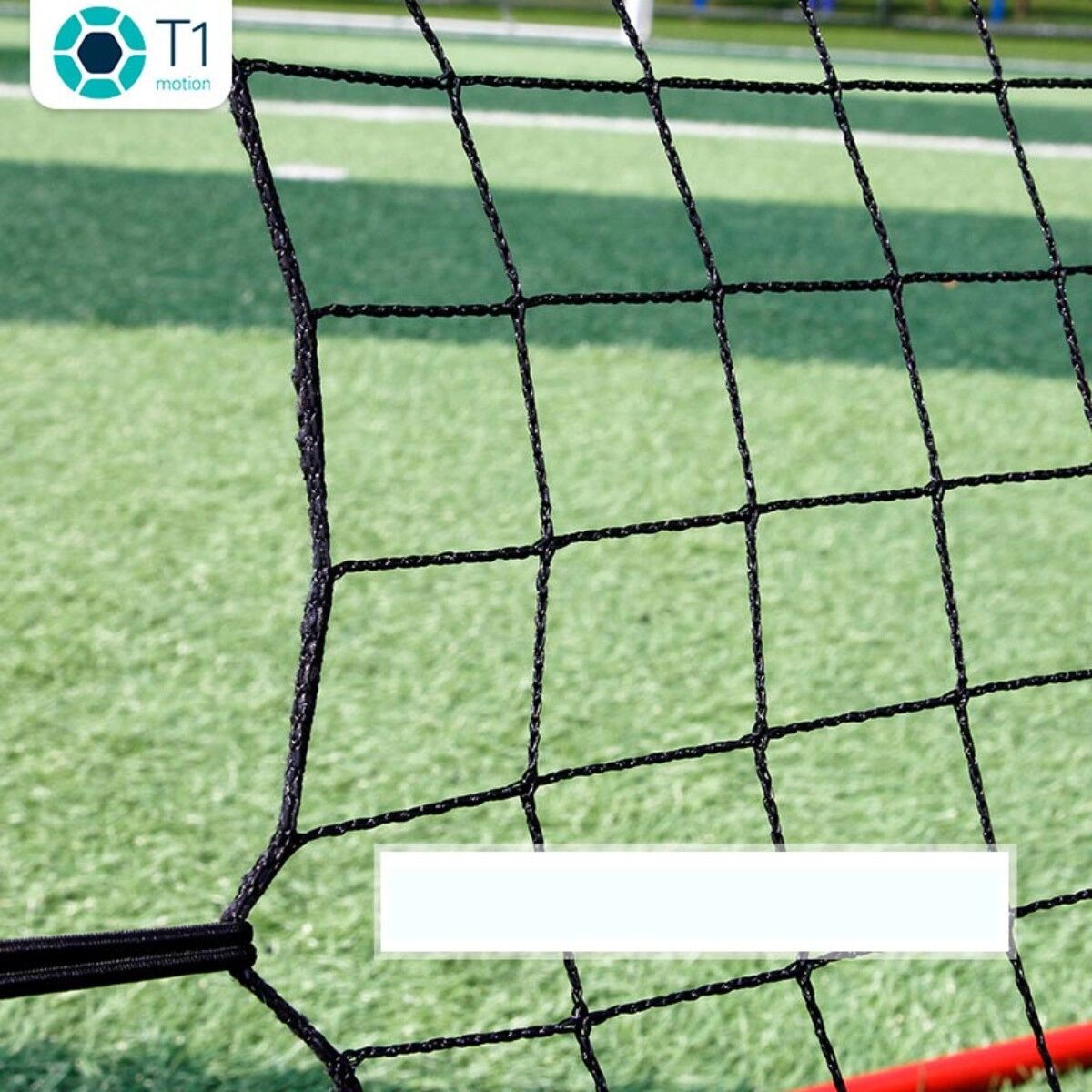 INF Filet de rebond football – Cadre en fonte, entraîneur portable démontable avec filet en polyéthylène et compatibilité Le noir