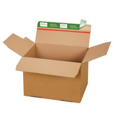 Versandkartons Grünmarie®, 309 x 221 x 140-230 mm, Format A4/höhenvariabel, Automatikboden, bis 20 kg, FSC®-Wellpappe, braun, 10 St.