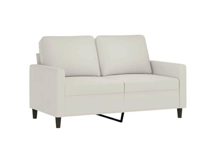 Makastle 2 Sitzer Sofa Couch Creme 120 cm Samt