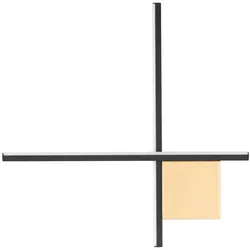 Nova Luce 9006085 CROSS Wandleuchte Schwarz / Gold