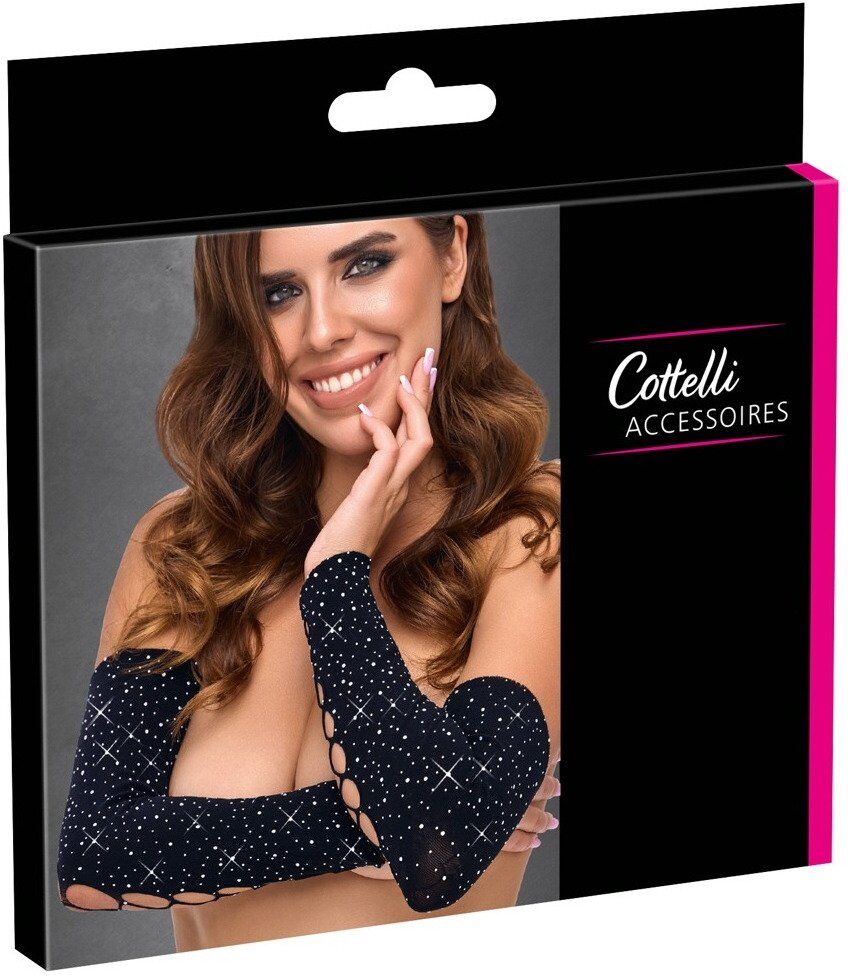 Cottelli ACCESSOIRES Manches détachées en maille noire à strass
