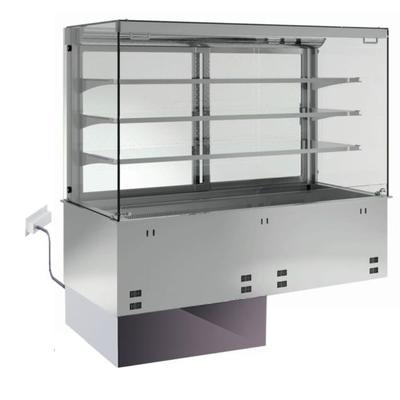 KBS Gastrotechnik Einbau-Kühlvitrine KBS offen für den Kunden Gn 4/1 ohne Maschine 1455x700x1315 mm