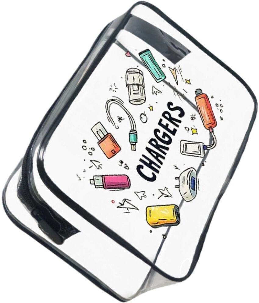 INF Trousse de toilette de voyage en PVC pliable, organiseur cosmétique portable, noir, 25cm x 18cm x 6cm