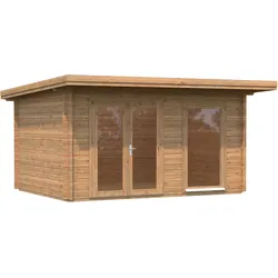 Palmako Gartenhaus Heidi 11,7 m2 - 44 mm Hellbraun tauchimprägniert