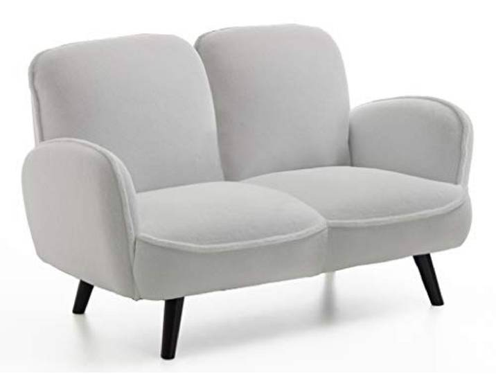 Atlantic Home Collection BEN, 2-Sitzer, Schafwollimität, weiss