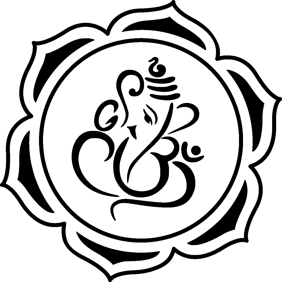 Ambiance-sticker Sticker ZEN Ganesha, le lotus et Ohm