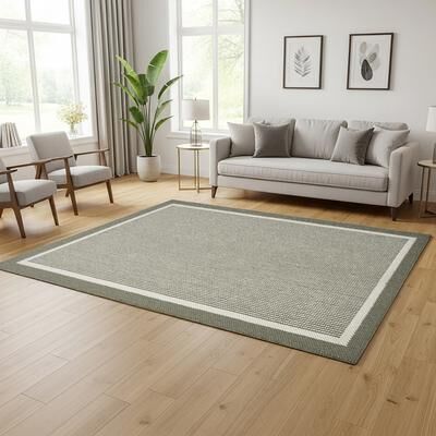 HGTV Soft Weave Mari Modern/Contemporary Bordered Stain-Resistant High-Traffic Indoor Area Rug Collection