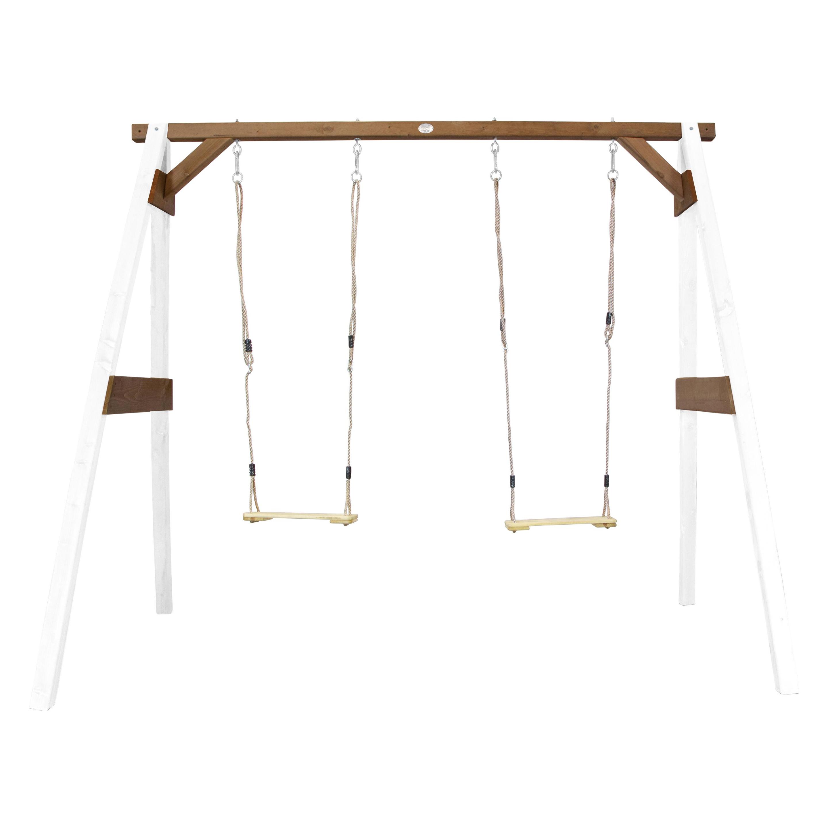 Axi Doppelschaukel Weiss/Braun (A030.135.02)