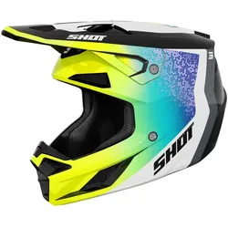 Shot, Motorradhelm, SPEED HYBRID MX-Helm neon gelb XS (XS)