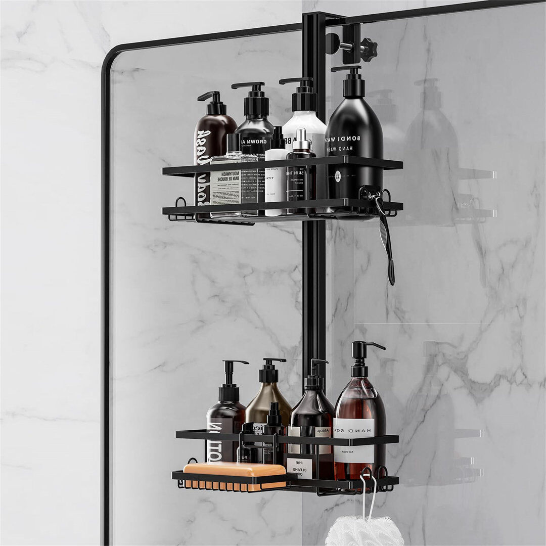 Rebrilliant Glennis Stainless Steel Shower Caddy Satin Black