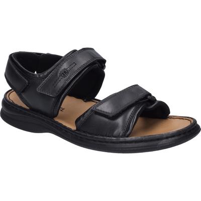 Sandale JOSEF SEIBEL "Rafe, schwarz", Herren, Gr. 42, schwarz, Obermaterial: 100% Rindsleder Leather cow., Schuhe Sandale