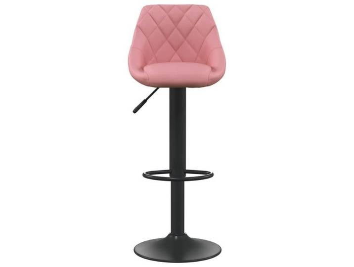 Rose Tabouret de bar - SOLOMON - 1 PLACE - Chaise cuisine/bar - Rose Velours TT189